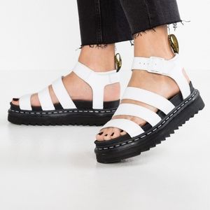 Dr.martens blaire platform sandal white w size 6